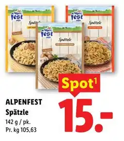 Lidl ALPENFEST Spätzle tilbud