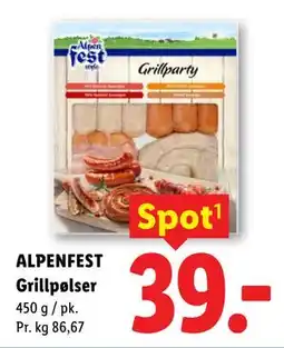 Lidl ALPENFEST Grillpølser tilbud