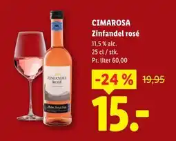 Lidl CIMAROSA Zinfandel rosé tilbud