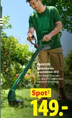 Lidl PARKSIDE Batteridreven græstrimmer 20 V tilbud
