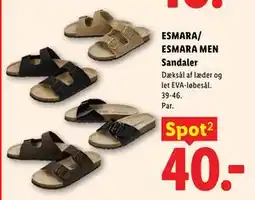 Lidl ESMARA/ ESMARA MEN Sandaler tilbud