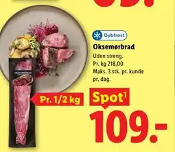 Lidl Oksemørbrad tilbud