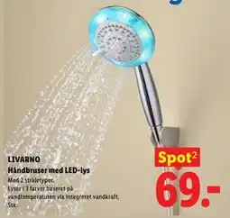 Lidl LIVARNO Håndbruser med LED-lys tilbud