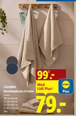 Lidl LIVARNO Håndklædesæt af frotté tilbud