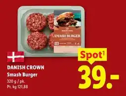 Lidl DANISH CROWN Smash Burger tilbud