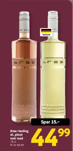 Løvbjerg Bree riesling el. pinot noir rosé tilbud