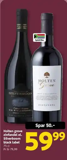 Løvbjerg Holten grove zinfandel el. Silverboom black label tilbud