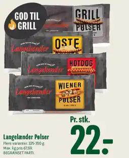 Min Købmand Langelænder pølser tilbud