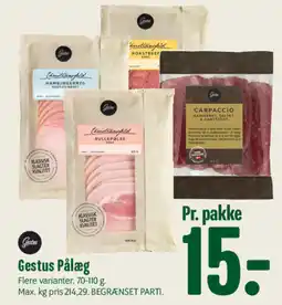 Min Købmand GESTUS Pålæg tilbud