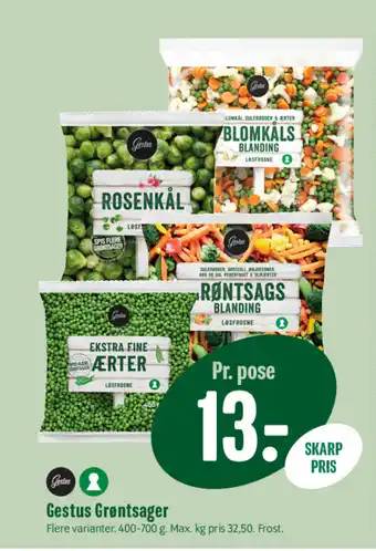 Min Købmand GESTUS Grøntsager tilbud