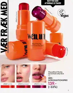 Oriflame Waunt Blush Worthy Lip & Cheek Jelly Stick tilbud