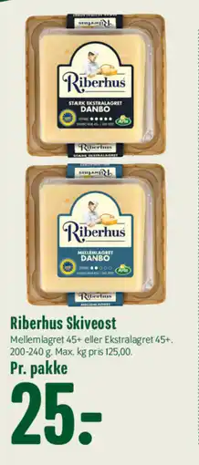 Min Købmand RIBERHUS Skiveost tilbud
