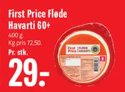 Min Købmand FIRST PRICE Fløde havarti 60+ tilbud