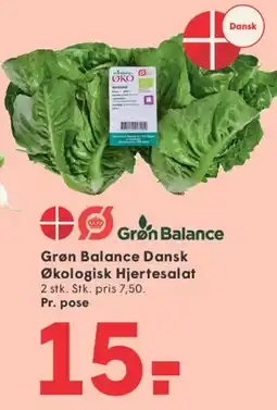 SPAR Grøn Balance Dansk Økologisk Hjertesalat tilbud