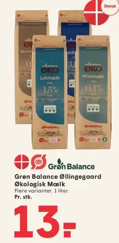 SPAR Grøn Balance / Øllingegaard Økologisk Mælk tilbud