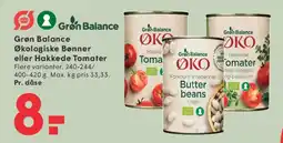 SPAR Grøn Balance Økologiske Bønner / Hakkede Tomater tilbud