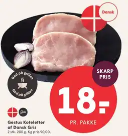 SPAR Gestus Koteletter af Dansk Gris tilbud