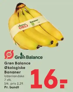 SPAR Grøn Balance Økologiske Bananer tilbud