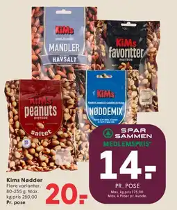 SPAR KiMs nødder og mix tilbud