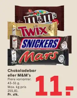 SPAR Chokoladebar eller M&M's tilbud