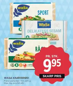 MENY WASA knækbrød tilbud