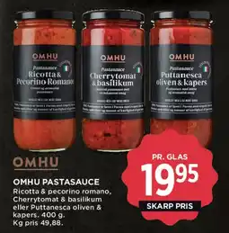 MENY OMHU Pastasauce tilbud