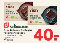 SPAR Grøn Balance Økologisk Pålægschokolade tilbud