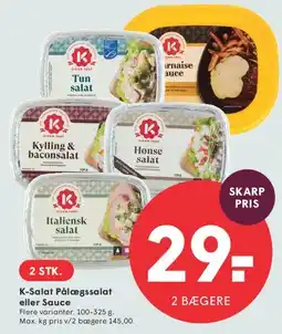 SPAR K-Salat Pålægssalat eller Sauce tilbud
