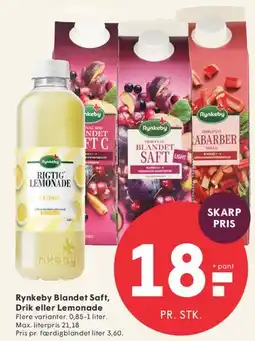 SPAR Rynkeby Blandet Saft, Drik eller Lemonade tilbud