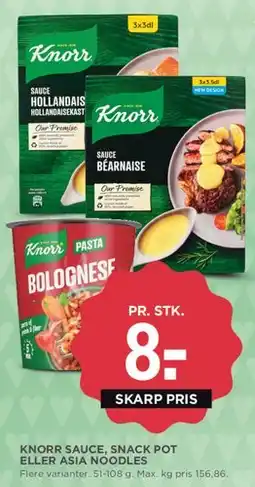 MENY Knorr sauce / pasta tilbud