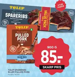 MENY Tulip Spareribs eller Pulled Pork tilbud