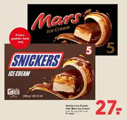 SPAR Snickers Ice Cream eller Mars Ice Cream tilbud