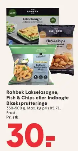 SPAR Rahbek - Lakselasagne / Fish & Chips tilbud