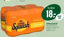 Min Købmand Tuborg Squash (6 x 33 cl) tilbud
