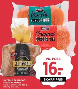 MENY Hatting Fastfood / Klapper (Brioche & Original Burger Buns) tilbud