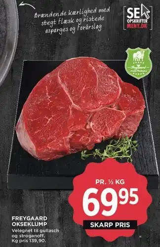 MENY Freygaard okseklump tilbud