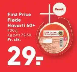 SPAR First Price Fløde Havarti 60+ tilbud