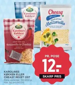 MENY Karolines Køkken / Cheasy revet ost tilbud