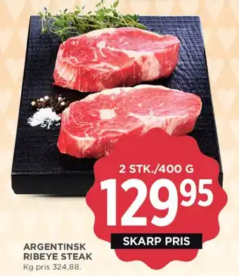 MENY Argentinsk ribeye steak tilbud