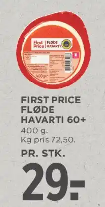 MENY First Price Fløde Havarti 60+ tilbud