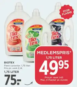 MENY Biotex vaskemiddel tilbud