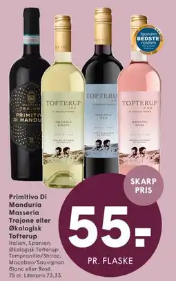 SPAR Primitivo Di Manduria / Tofterup tilbud