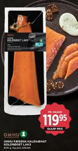 MENY OMHU Færøsk halerhængt koldrøget laks tilbud