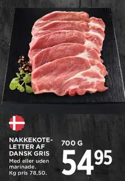 MENY Nakkekoteletter af dansk gris tilbud