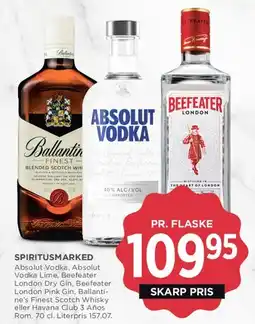MENY Absolut Vodka / Beefeater / Ballantine's (Spiritusmarked) tilbud