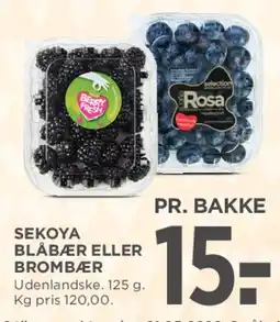 MENY Sekoya blåbær eller brombær tilbud