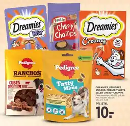 MENY DREAMIES, PEDIGREE SNACKS, FROLIC TWISTS ELLER CHEWY CHOMPS tilbud