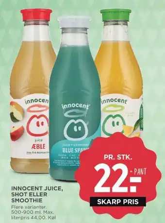 MENY Innocent Juice, shot eller smoothie tilbud