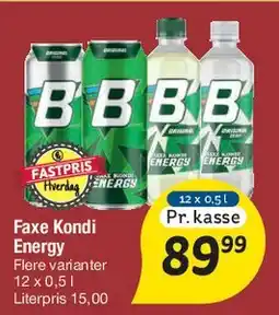 Fakta Tyskland Faxe Kondi Energy (kasse) tilbud