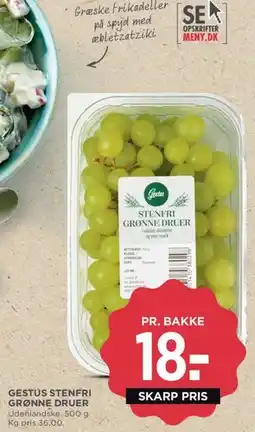 MENY Gestus stenfri grønne druer tilbud